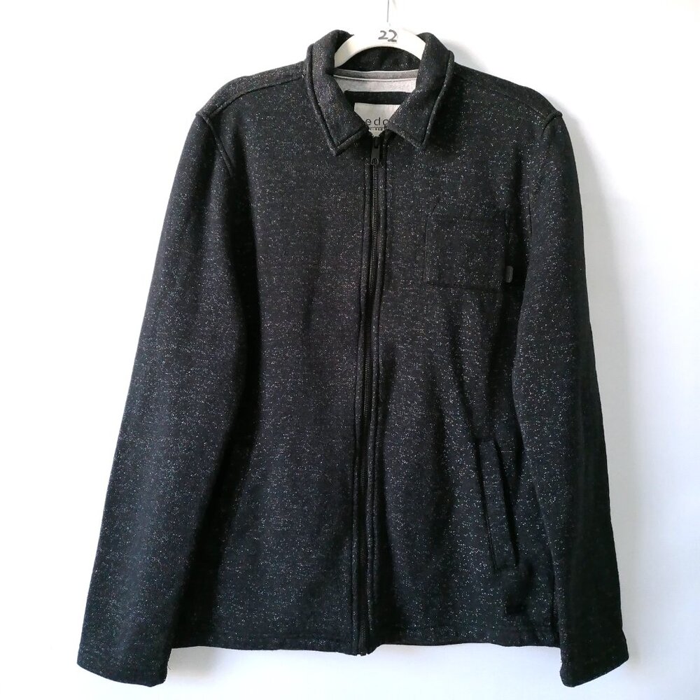 EDC Mens Black Long Sleeve Full Zip Fleece Jacket Size Medium